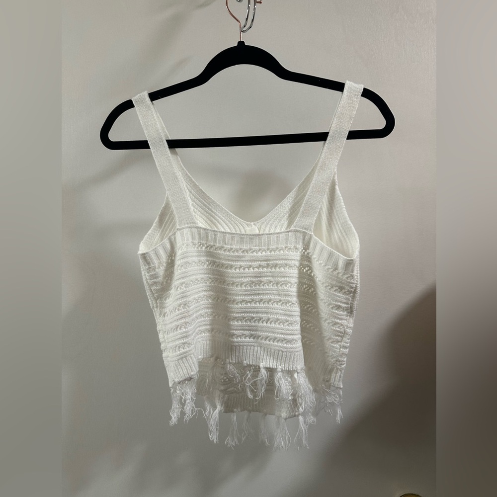 No Boundaries Sweater Tank Top with Fringe Hem - Picture 7 of 8